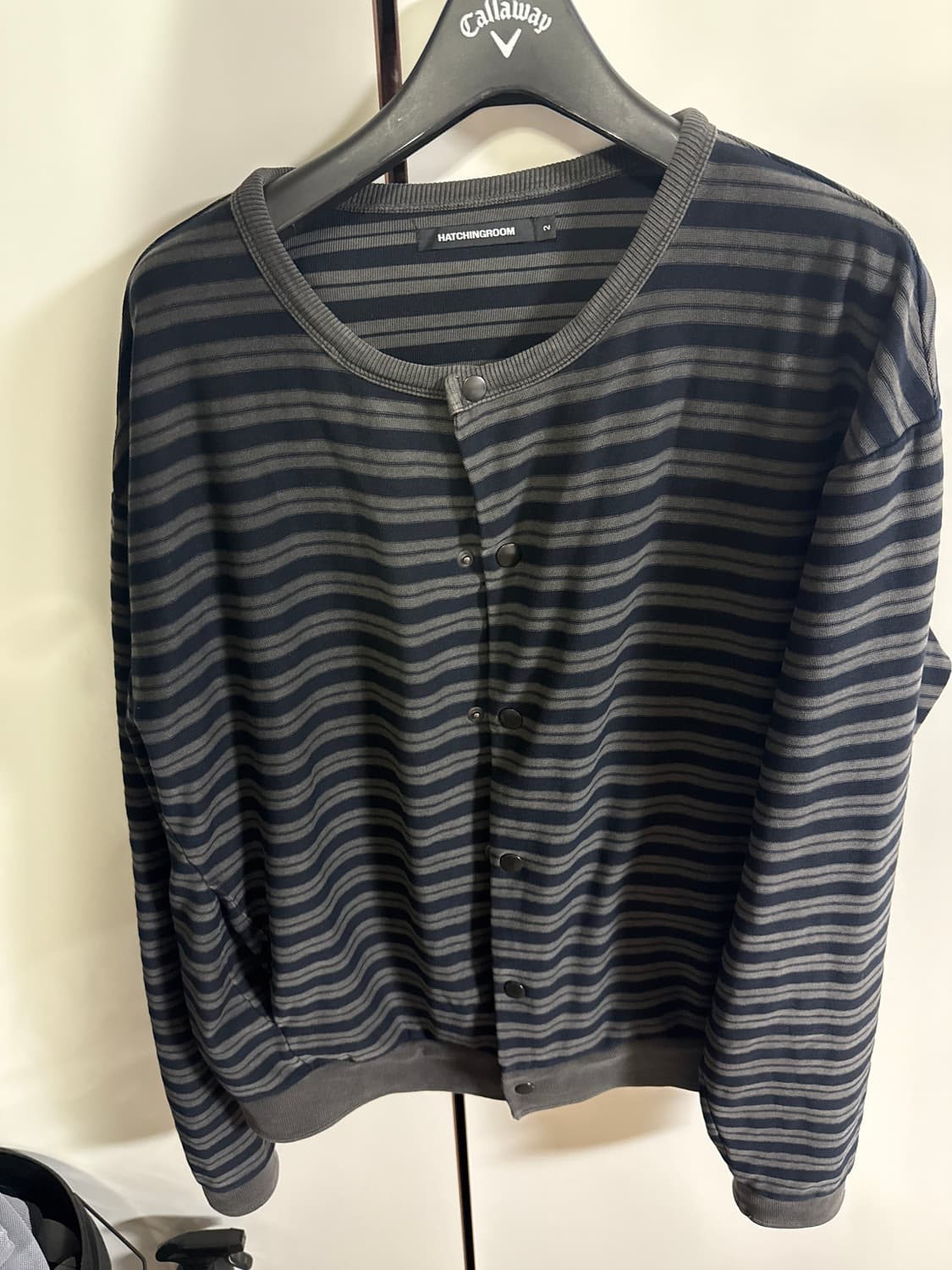 해칭룸 스트라이프 가디건 블루 2사이즈 판매 상품이미지1