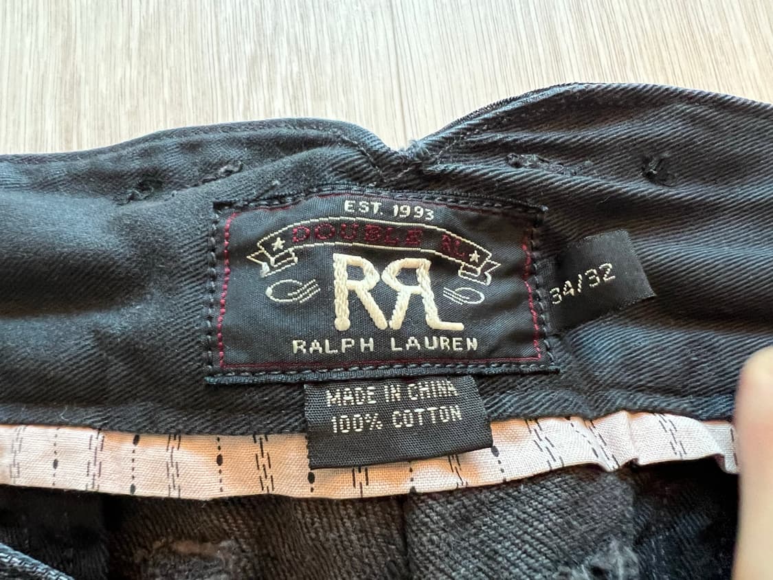 RRL waist overall 34x32  black 상품이미지6