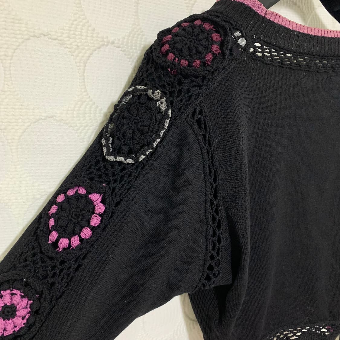 히로코 비스 플라워 니트 가디건 상품이미지5