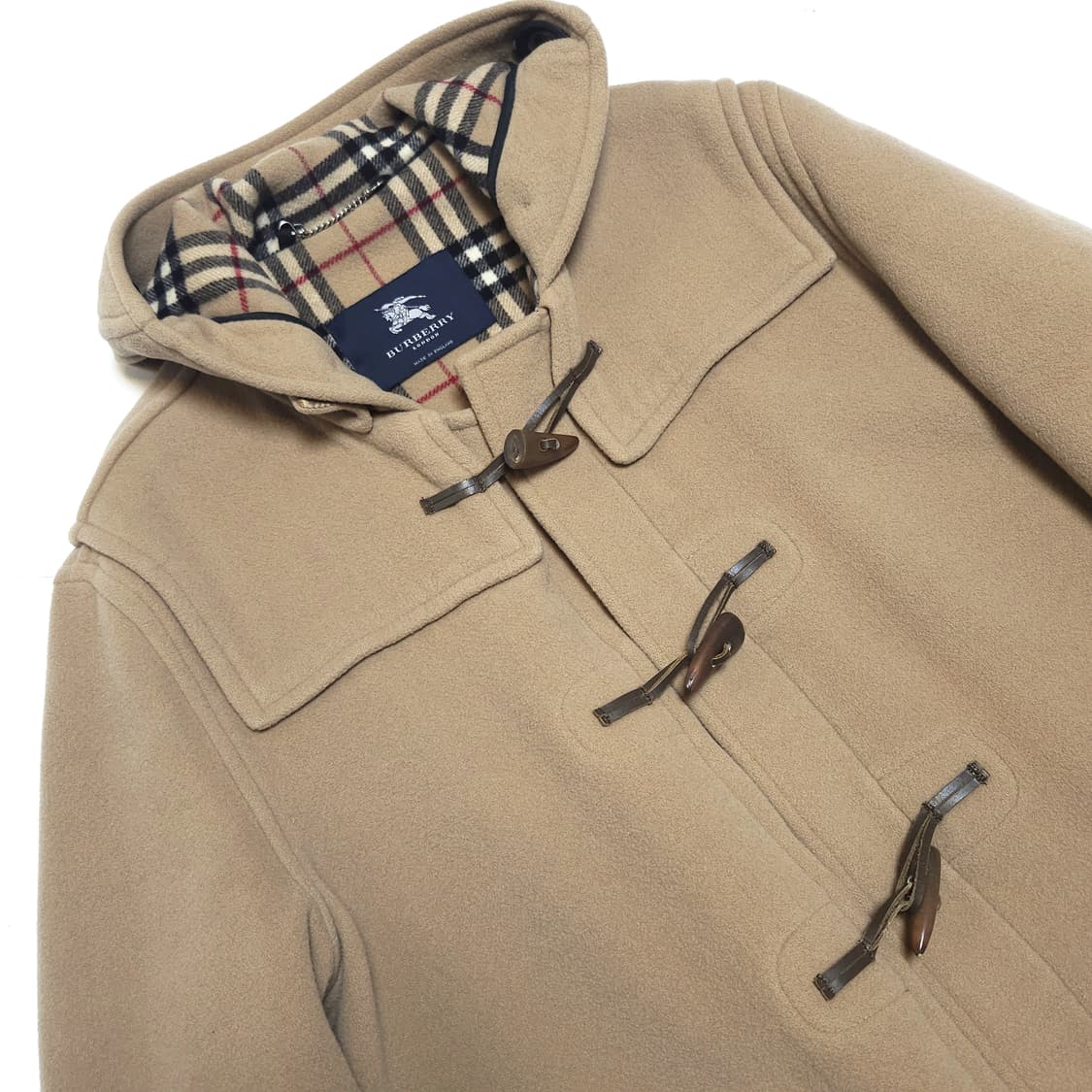 버버리 런던 클래식 후드 더플 코트 베이지 상품이미지6
