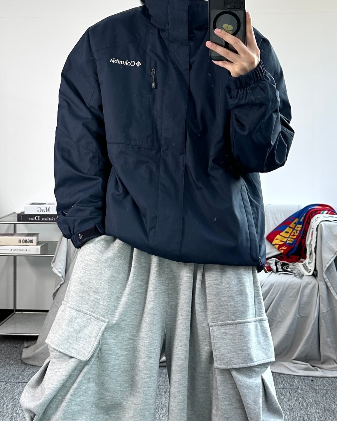 컬럼비아 네이비 바람막이 점퍼 XL 상품이미지3