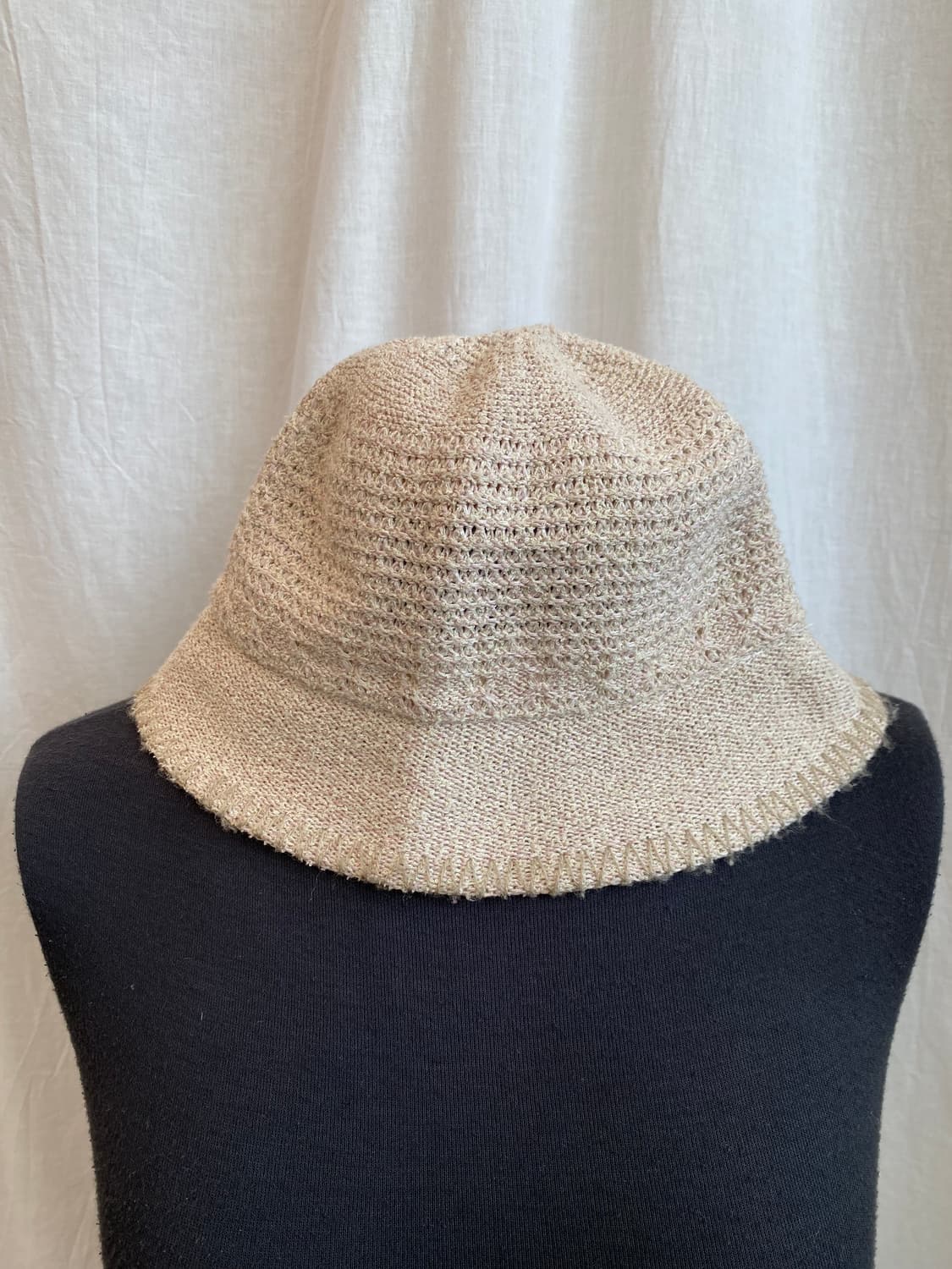 베이지 니트 버킷햇(S-M) 상품이미지1