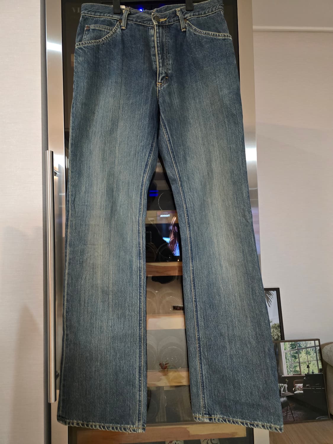 일본 리 Lee 세미부츠컷 데님진 33사이즈입니다. 상품이미지1