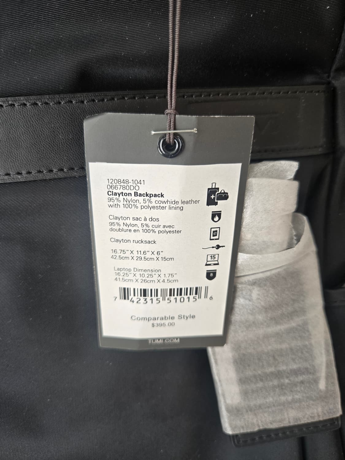 투미 TUMI 클레이튼 백팩 새상품 상품이미지2