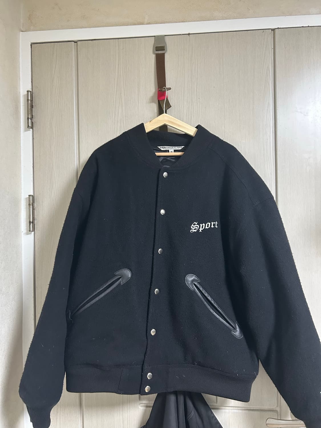 헤리티지플로스 Sport 울 바시티 자켓 블랙 상품이미지3