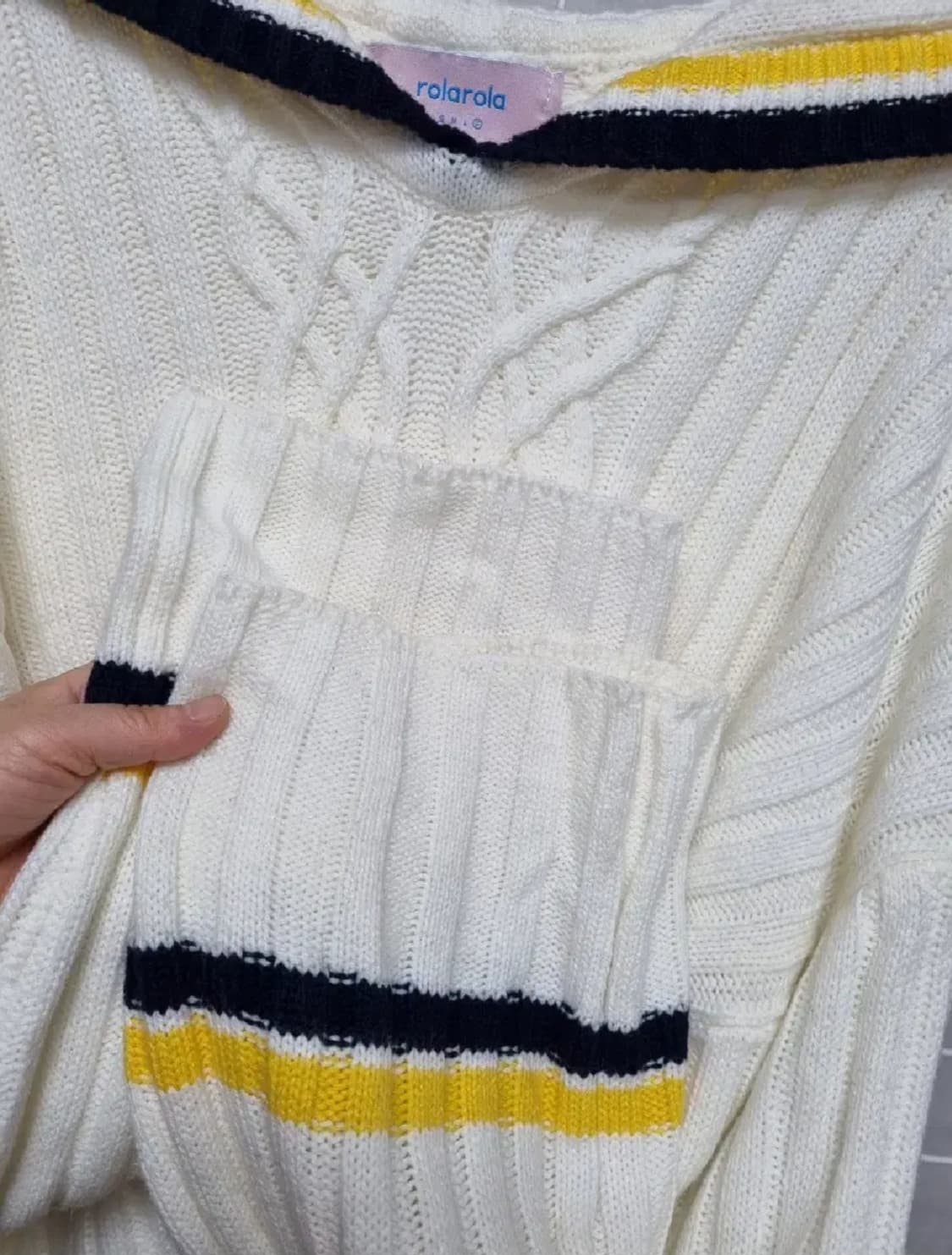 로라로라 세일러카라 니트 free (새상품급) 상품이미지4