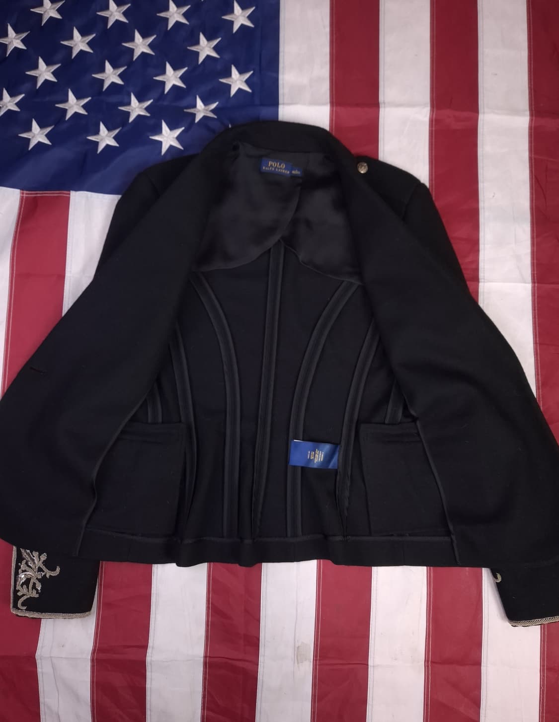 새제품 오리지날 우먼용 폴로 랄프로렌 나폴레옹 견장 자수 블레이저 상품이미지8