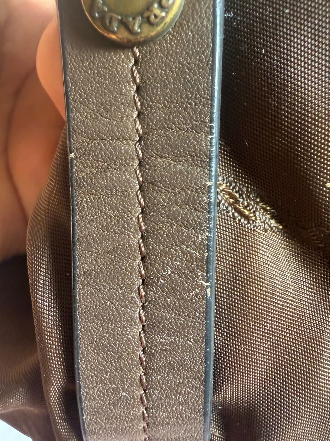 프라다 테수토 나일론 브라운 레더 트림 투웨이 핸드백, 숄더백 상품이미지8