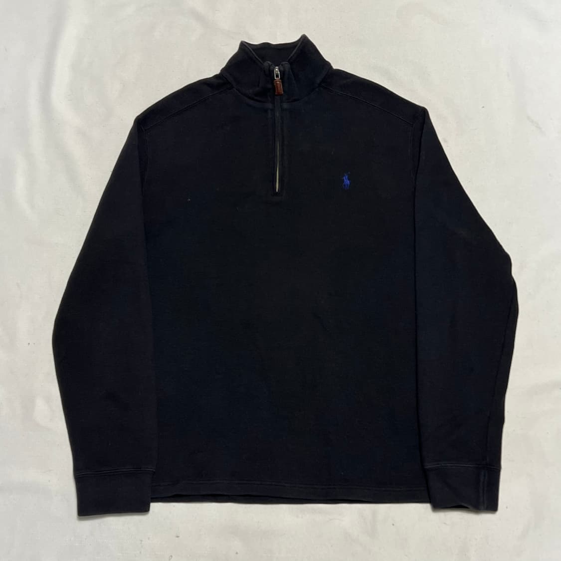 L 폴로랄프로렌 블랙 코튼 반집업 니트 상품이미지2