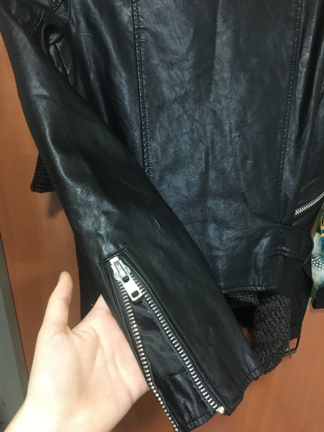 Black leather jacket  상품이미지3