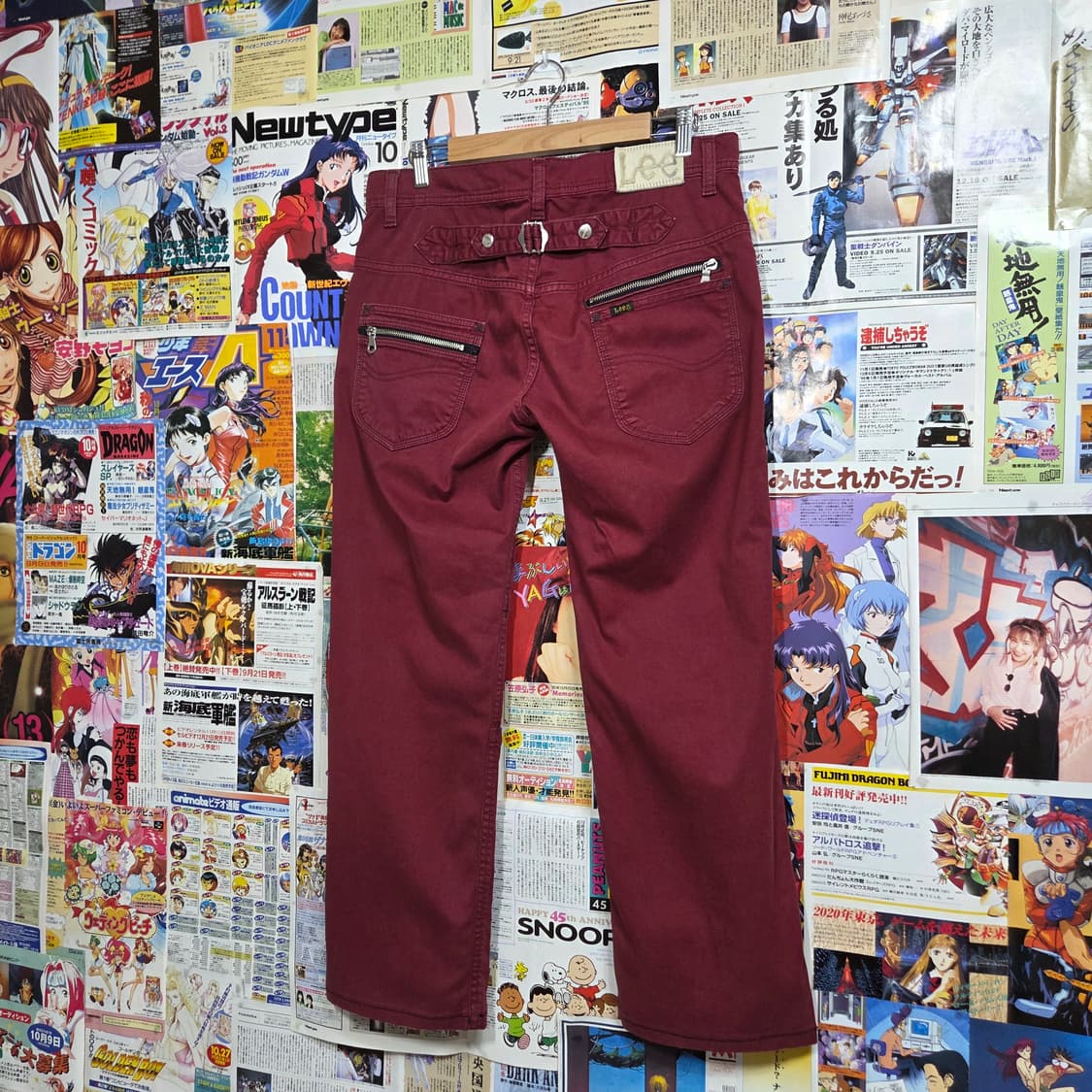 JPN 리 카우보이 신치백 펑크 로우라이즈 코튼 팬츠 상품이미지1