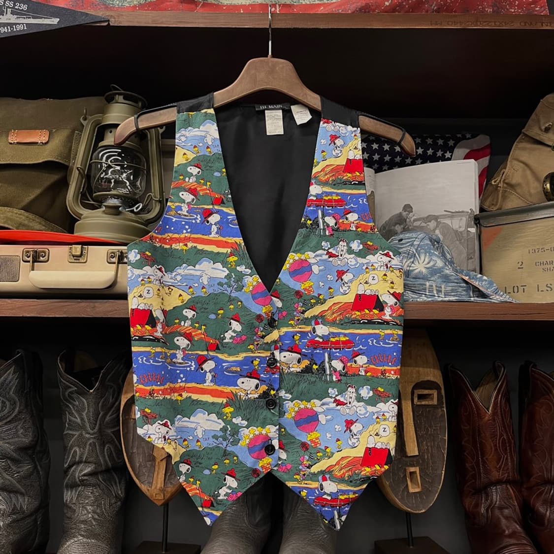 90s 111Main 스누피 프린팅 클래식 베스트 N000 상품이미지1