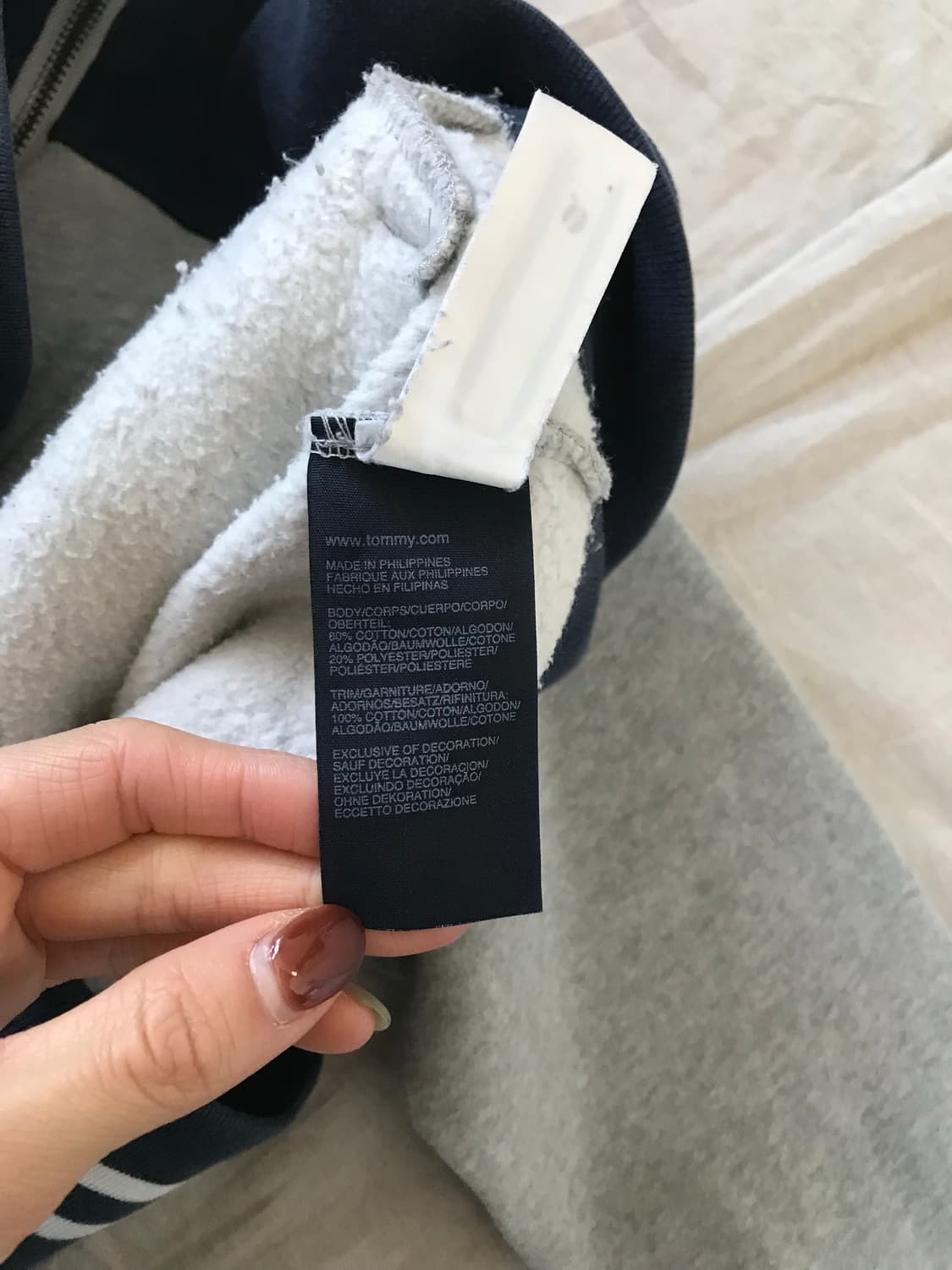 타미힐피거 클럽 로고 그레이 면집업 상품이미지8