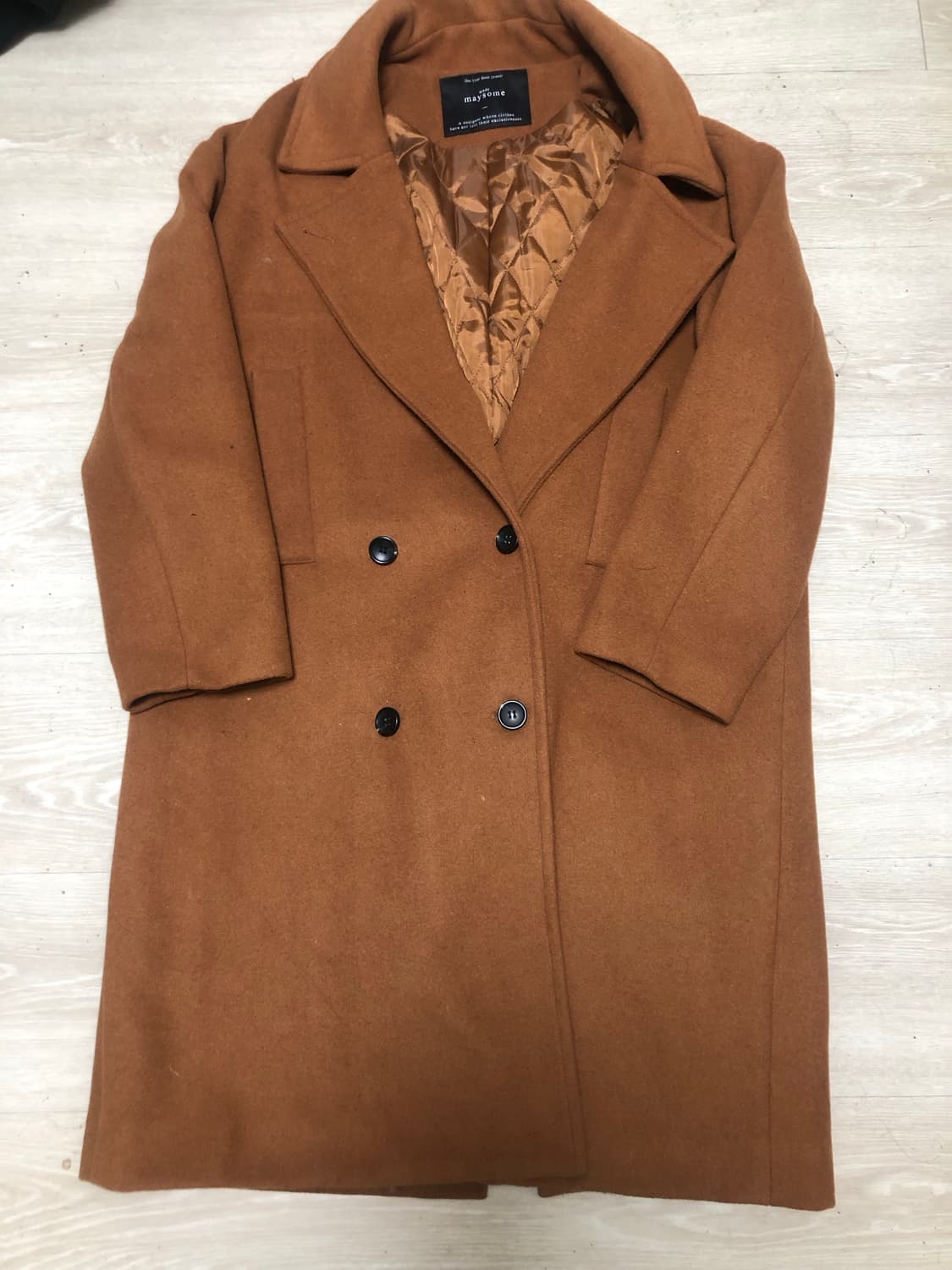 메이썸 검정색,카멜색 코트 free 사이즈 상품이미지5