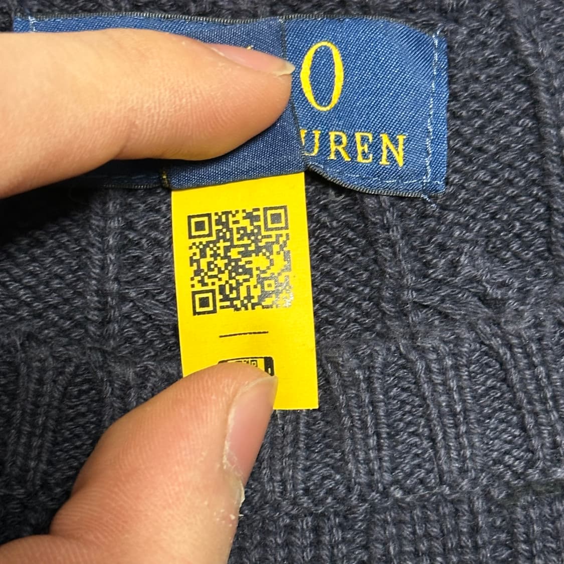 XL 폴로랄프로렌 코튼 케이블 네이비 니트 상품이미지5