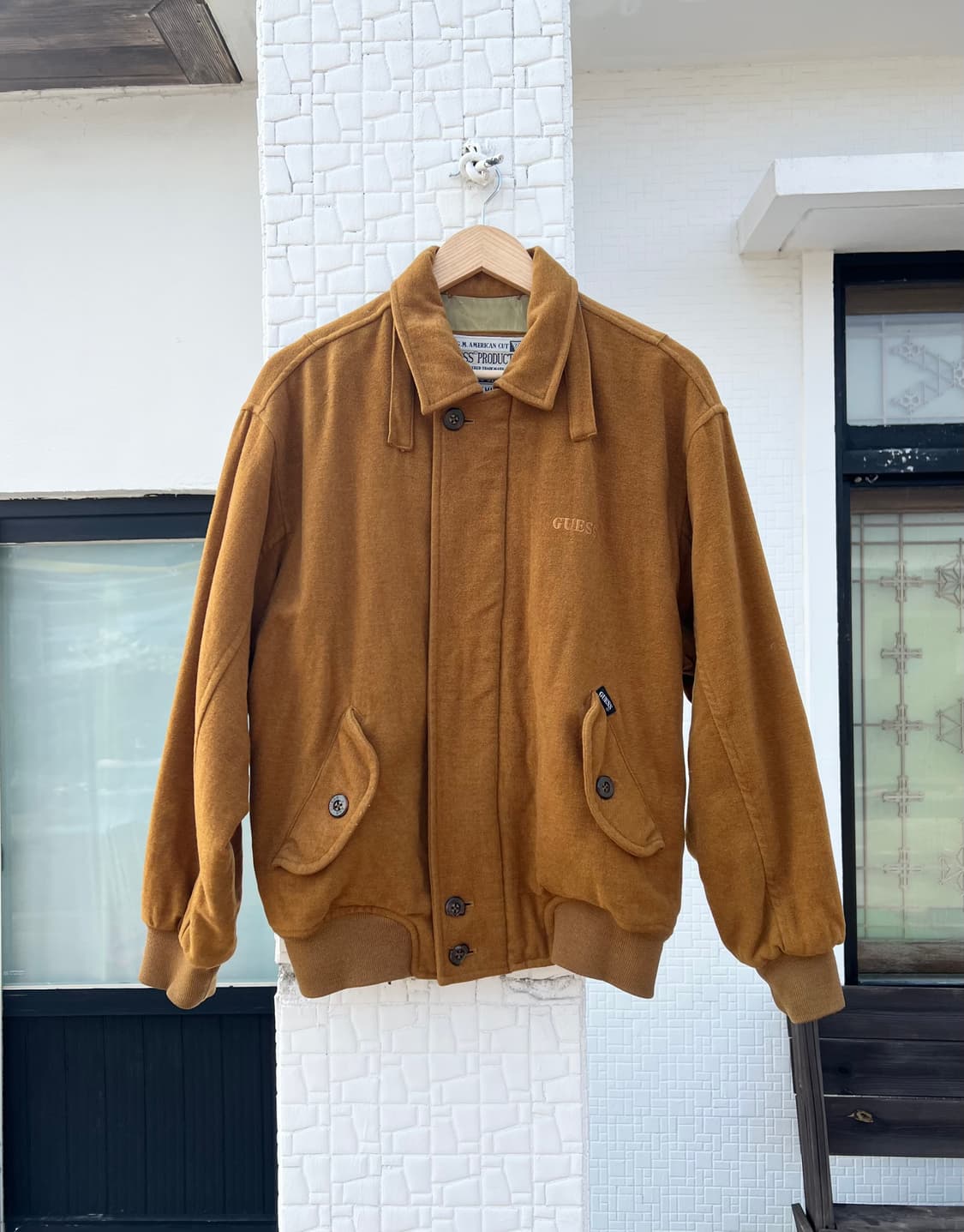90s 게스 울 바시티 자켓 상품이미지3