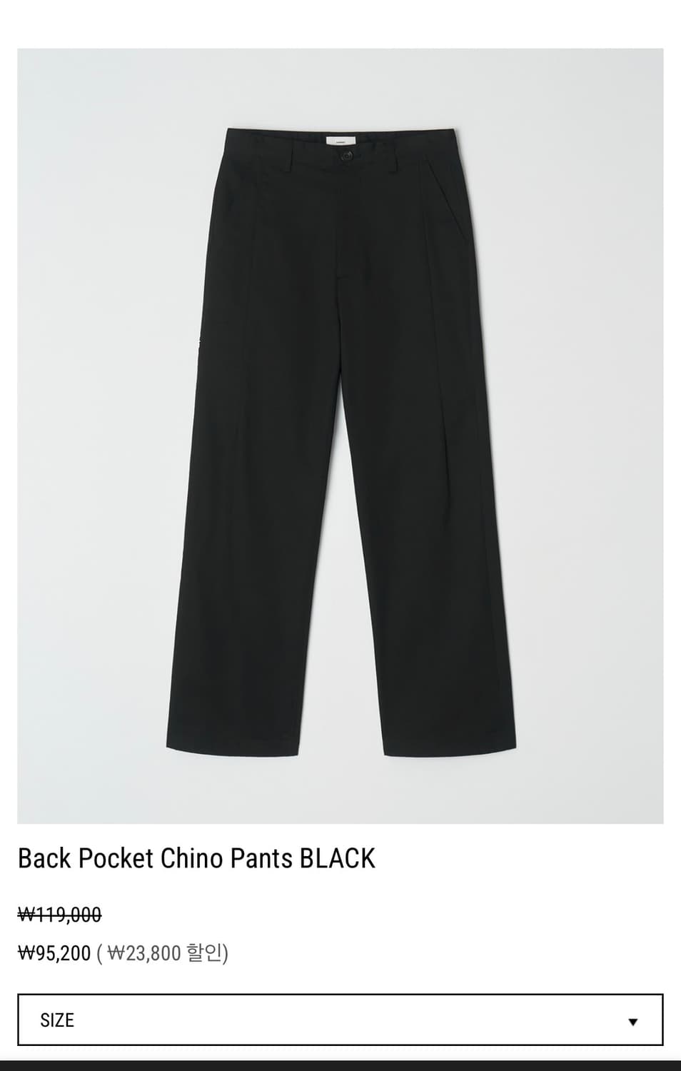 파세르 백포켓 치노 black Lsize 상품이미지1