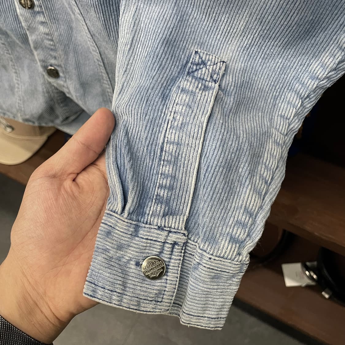 할리데이비슨 코듀로이 포켓 리벳 패치 로고 셔츠 상품이미지7