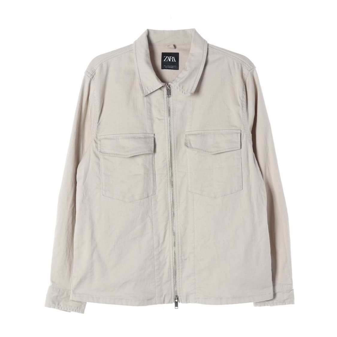 ZARA 코튼 트윌 포켓 워크 재킷 L 상품이미지1