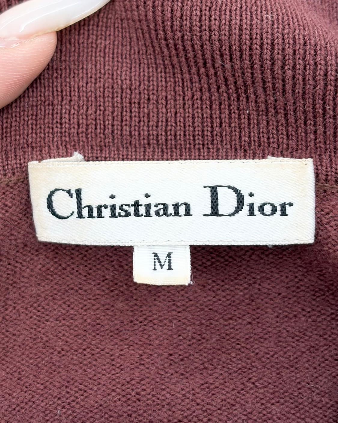 그리스찬 디올 브라운 로고 자수 캐시미어 폴로 셔츠  상품이미지7