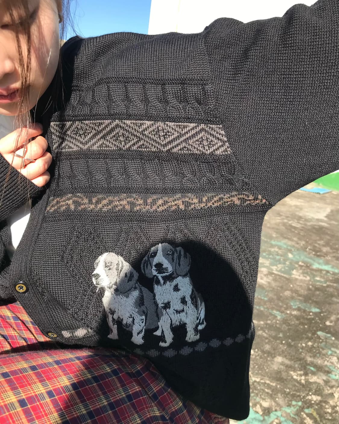 퍼피 자수 가디건  상품이미지3