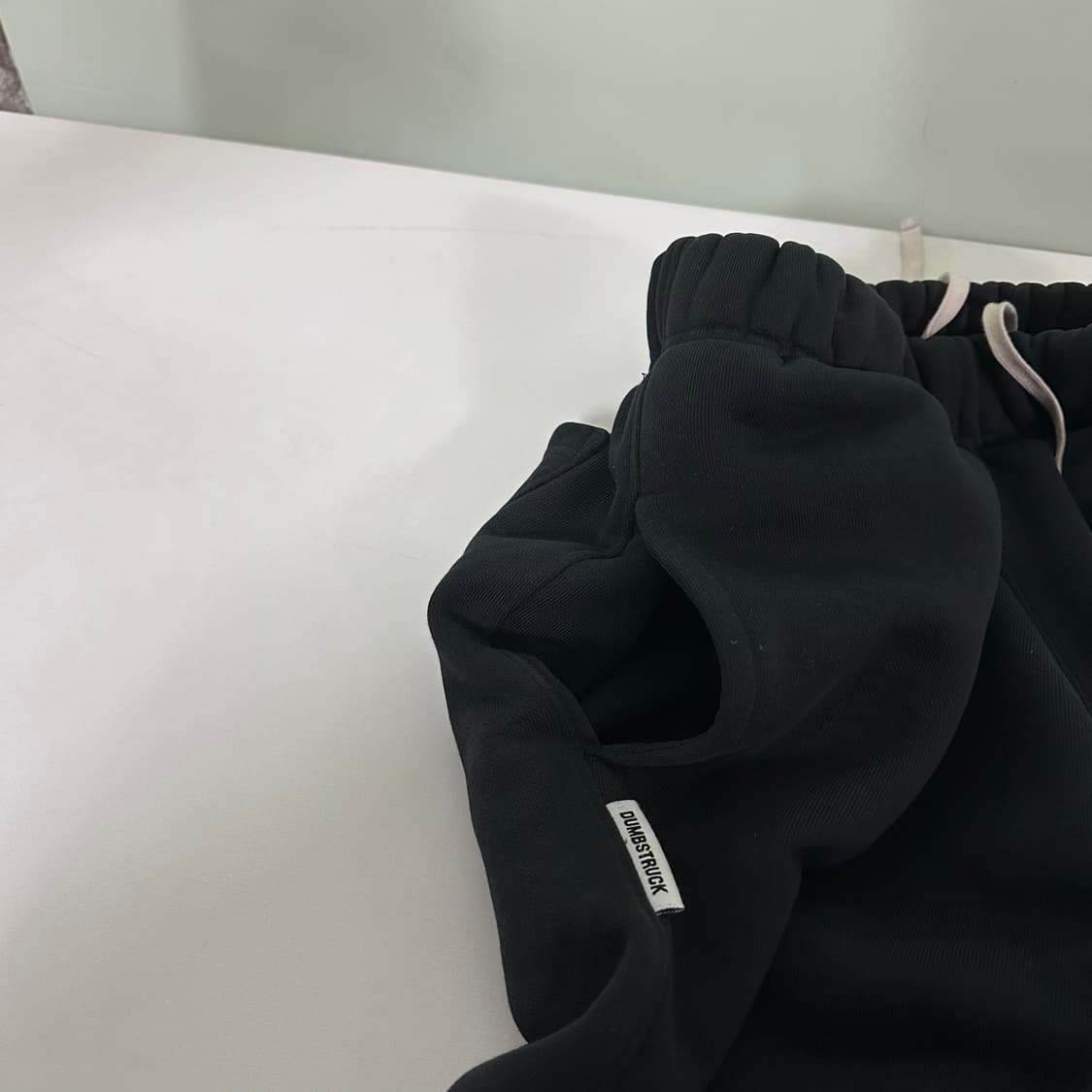 M 덤브스트럭 블랙 기모 헤비스웻 조거팬츠 상품이미지4