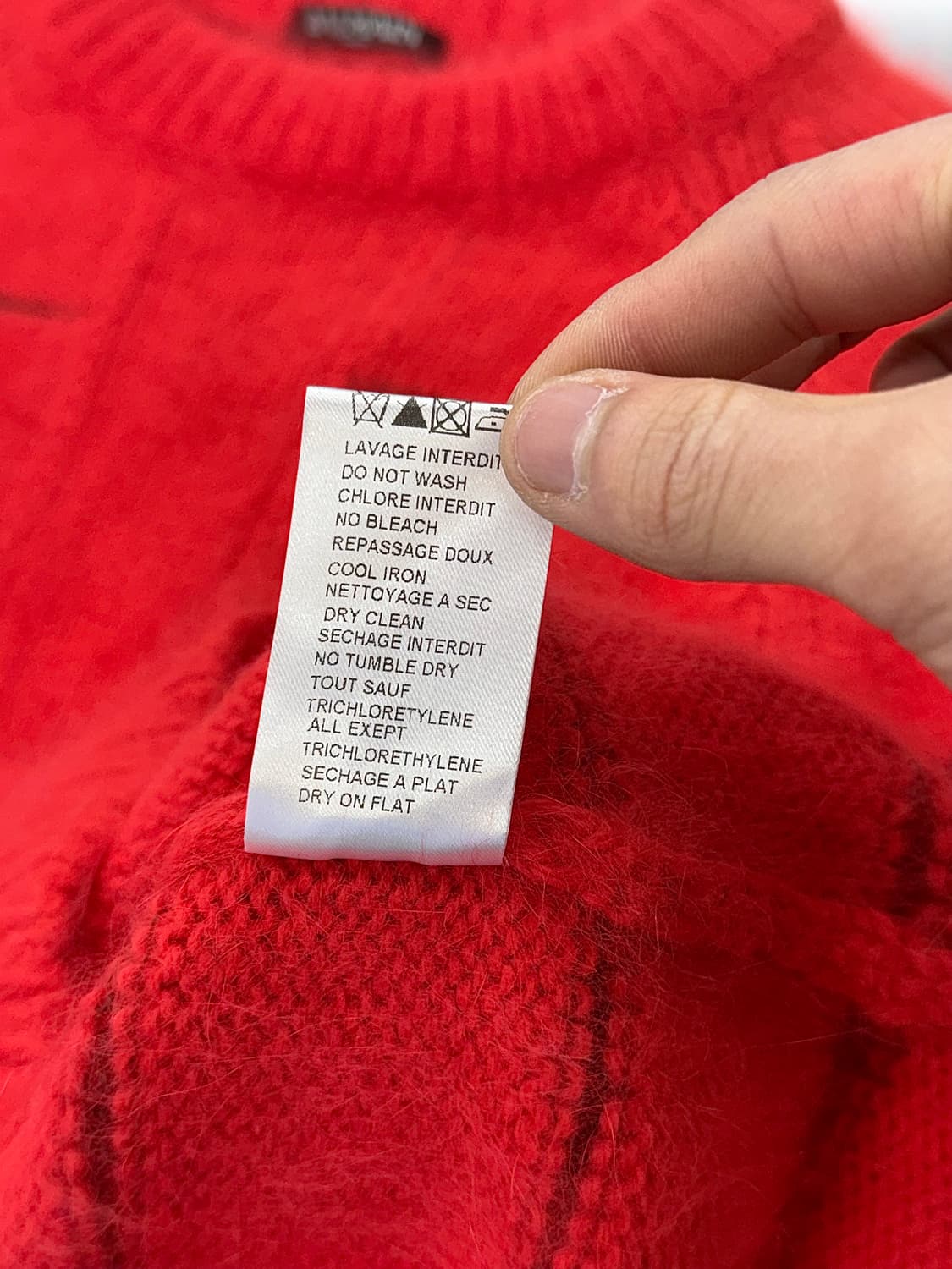 발망 코랄 레드 디스트레스드 모헤어 니트 스웨터 상품이미지9