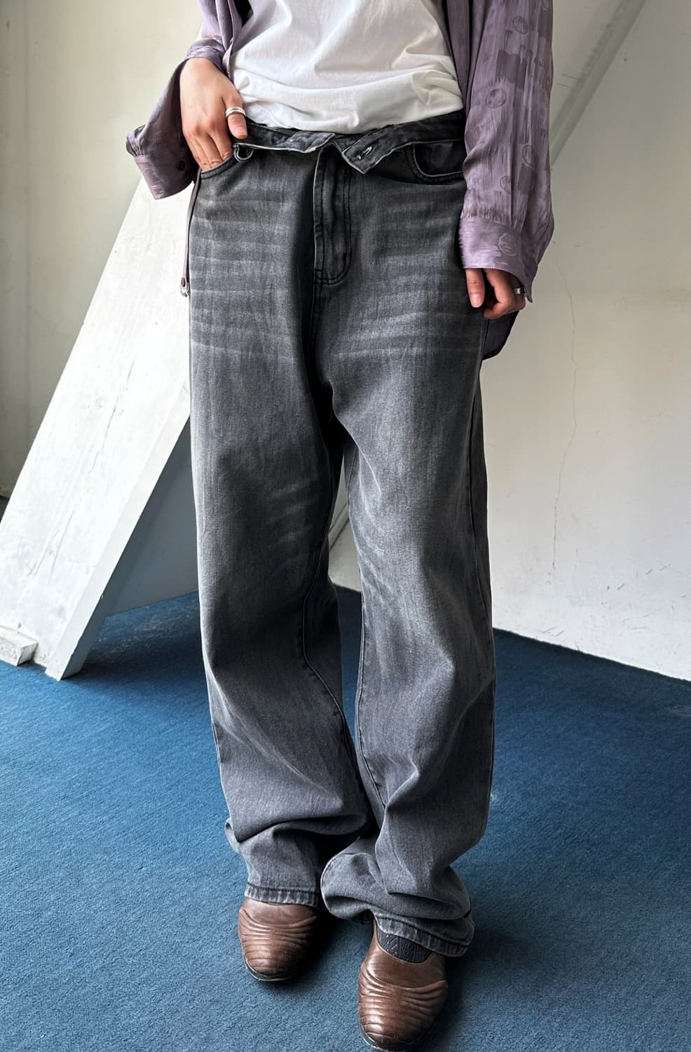 5pkt washed wide denim pants 상품이미지9