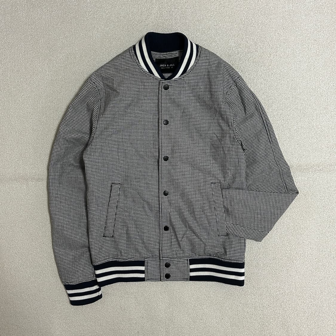 잭앤질 하운드투스 패턴 블루종 상품이미지1