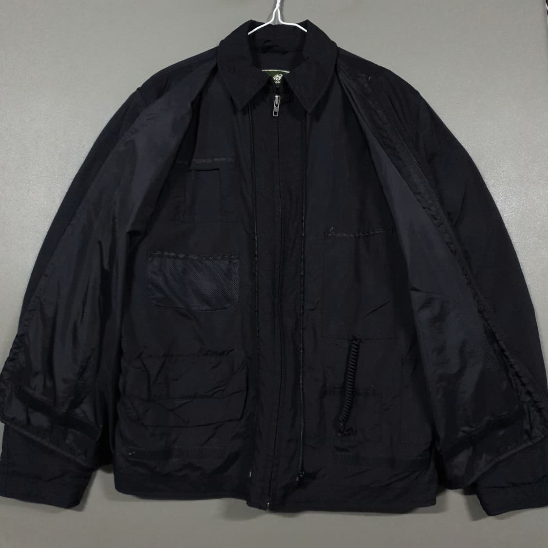 실측 XL) 에디바우어 00s 미니멀 카라 폴리쉘 이중 유틸리티 자켓 상품이미지7