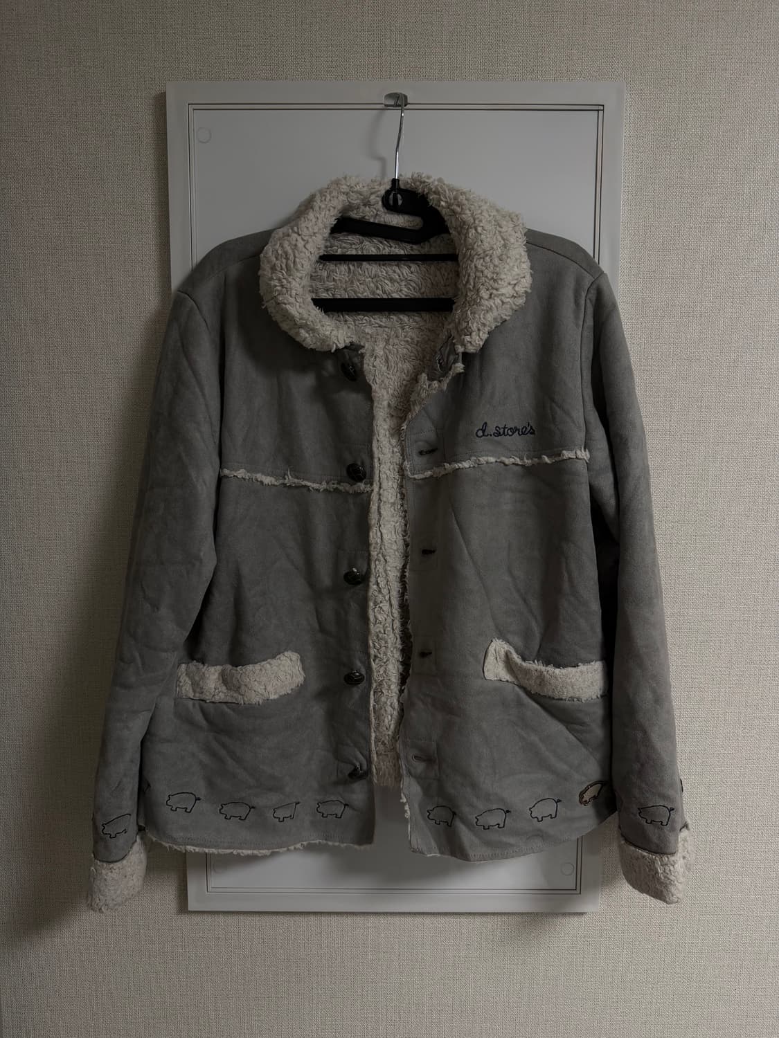 vintage gray  fur coat  jacket 상품이미지2