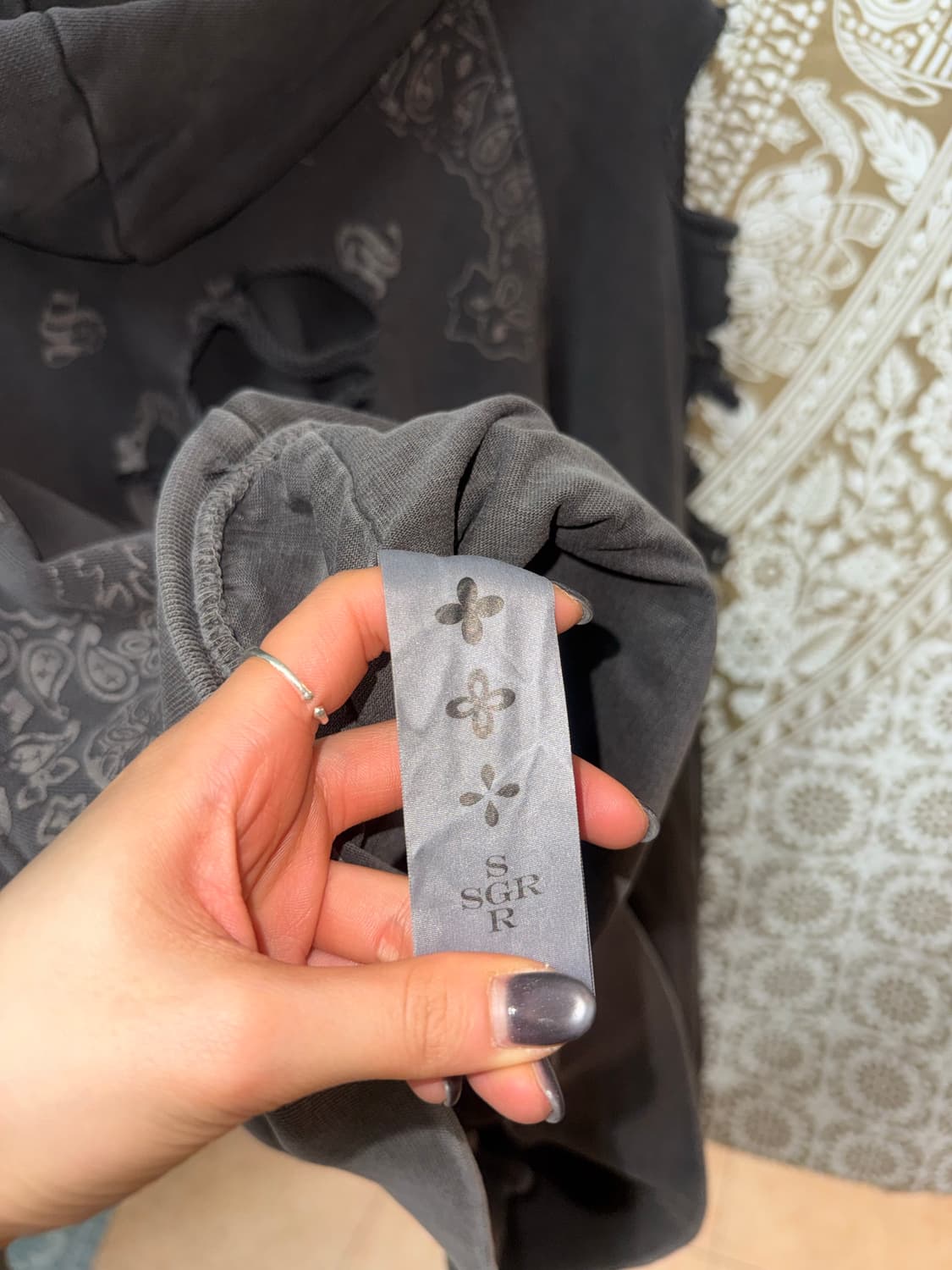 Surgery 써저리 페이즐리 피그먼트 후드티  상품이미지8