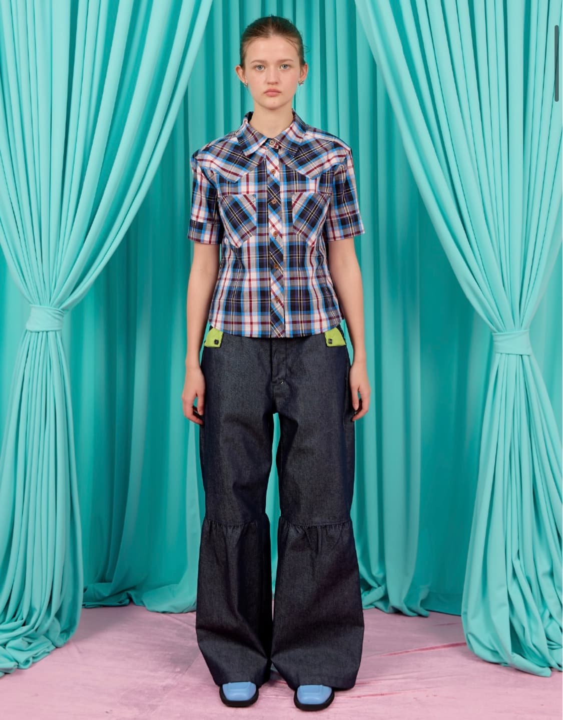 헤레틱 BUTTON VOLUME PANTS / indigo 상품이미지1