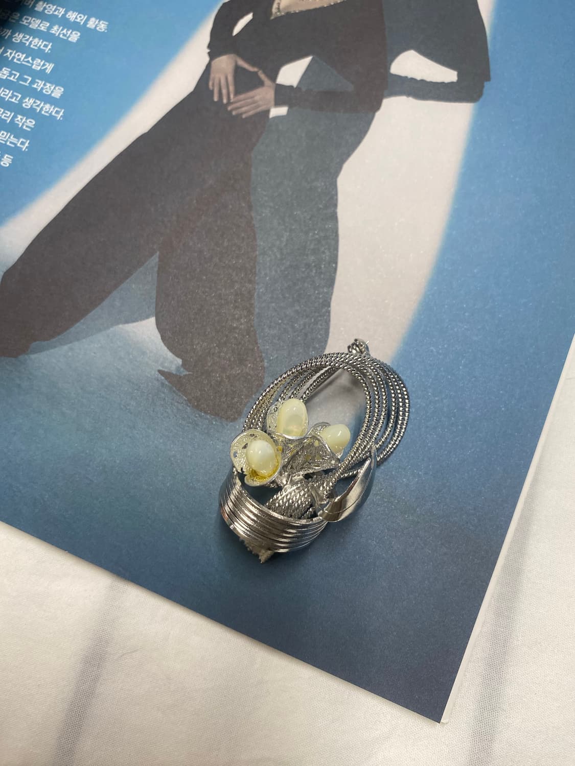 빈티지 실버톤 브로치 상품이미지3