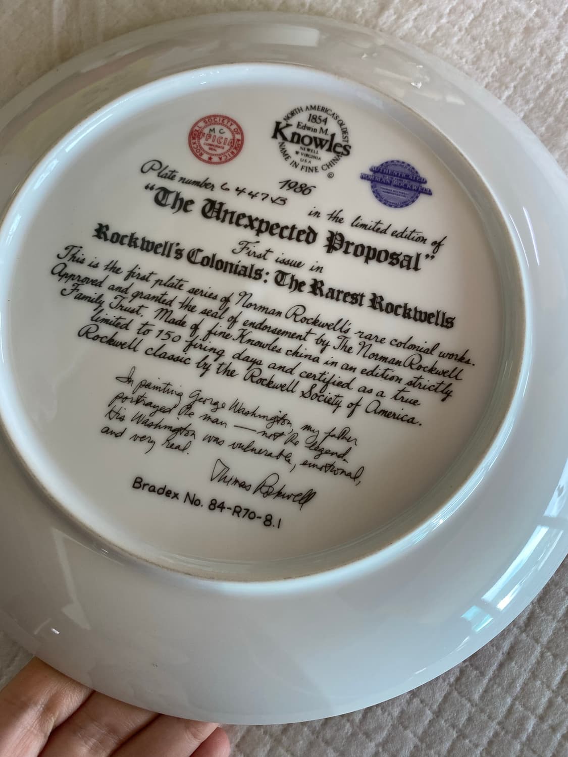 노먼록웰 장식 접시 결혼기념 상품이미지4