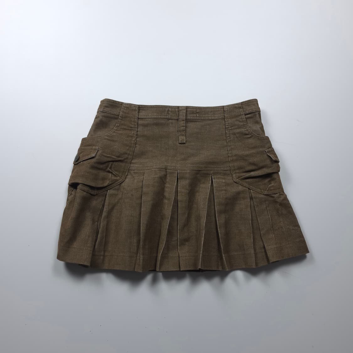 Y2K 빈티지 코듀로이 미니 스커트 브라운 (L)  상품이미지2
