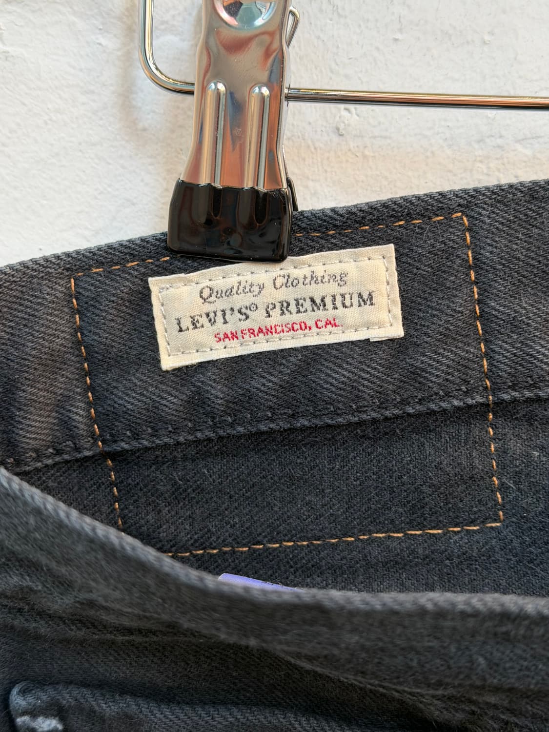 Levis 501 리바이스 흑청 블랙 데님 진 33x32 상품이미지5