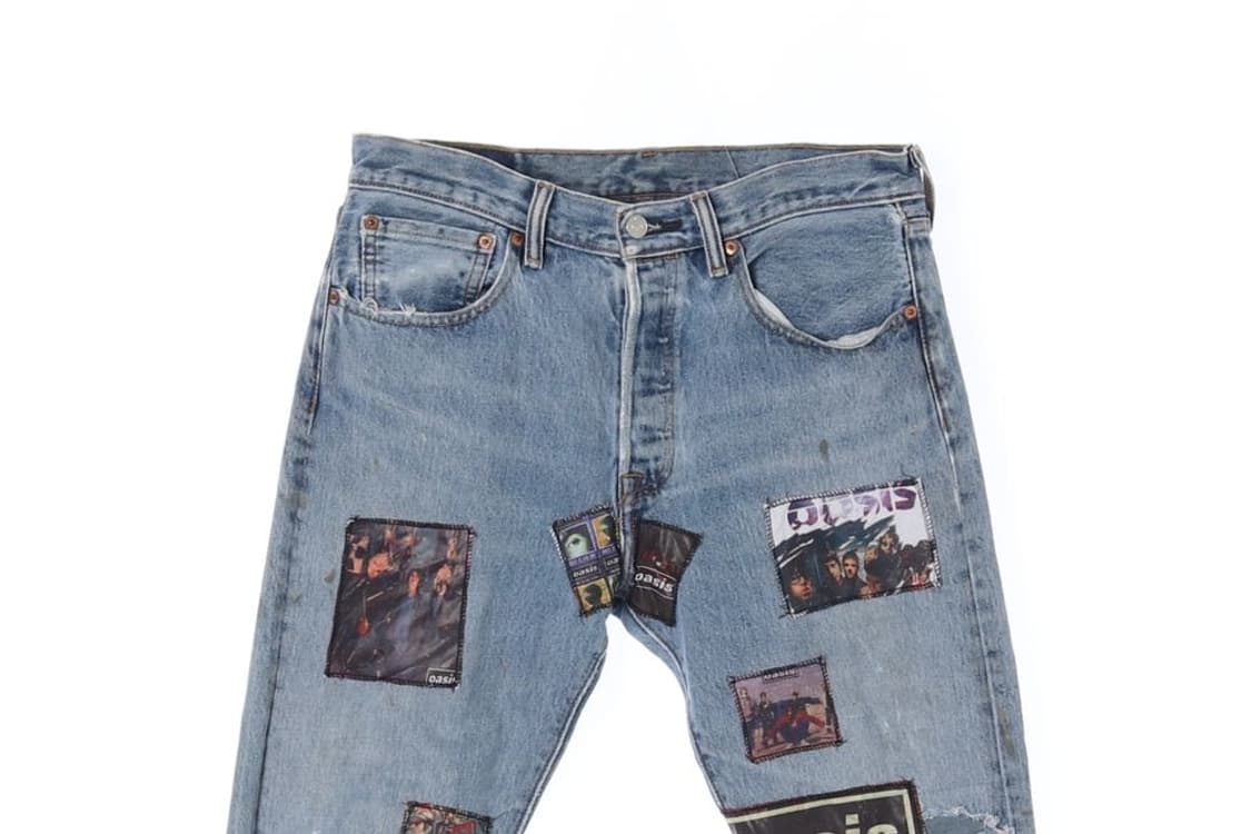 리바이스 501 록 밴드 패치워크 데님 팬츠 청바지 (남성 33in) 상품이미지2