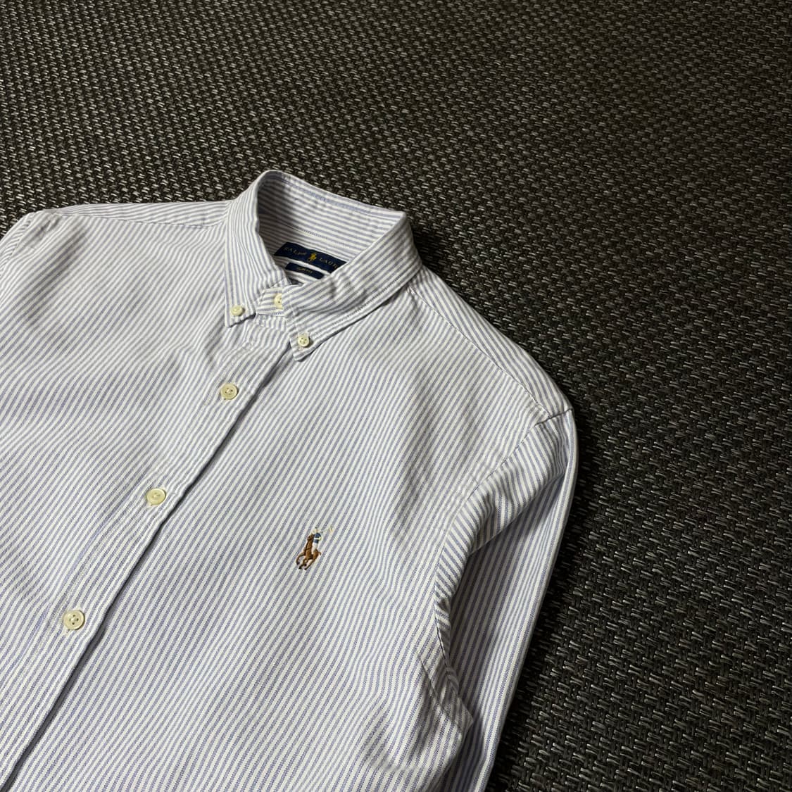 폴로랄프로렌 스카이블루 스트라이프 긴팔 셔츠 슬림핏 S 상품이미지5