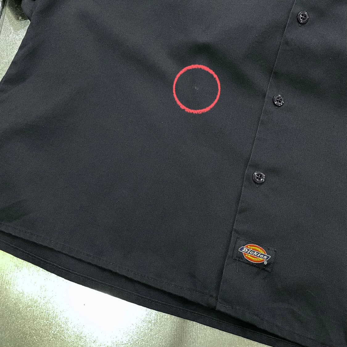 (L) Dickies 디키즈 반팔 워크 셔츠 네이비 상품이미지9