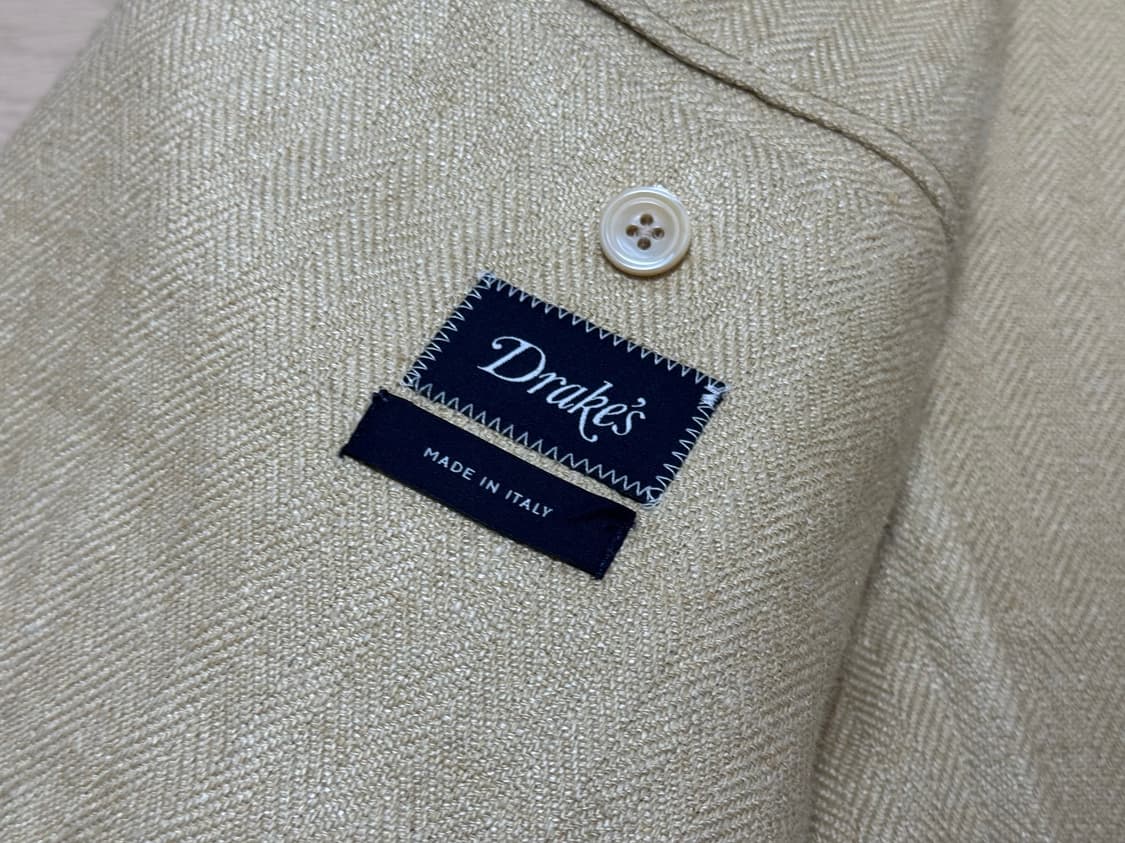 드레익스 에크루 헤링본 린넨 실크 테일러 자켓 36 상품이미지2