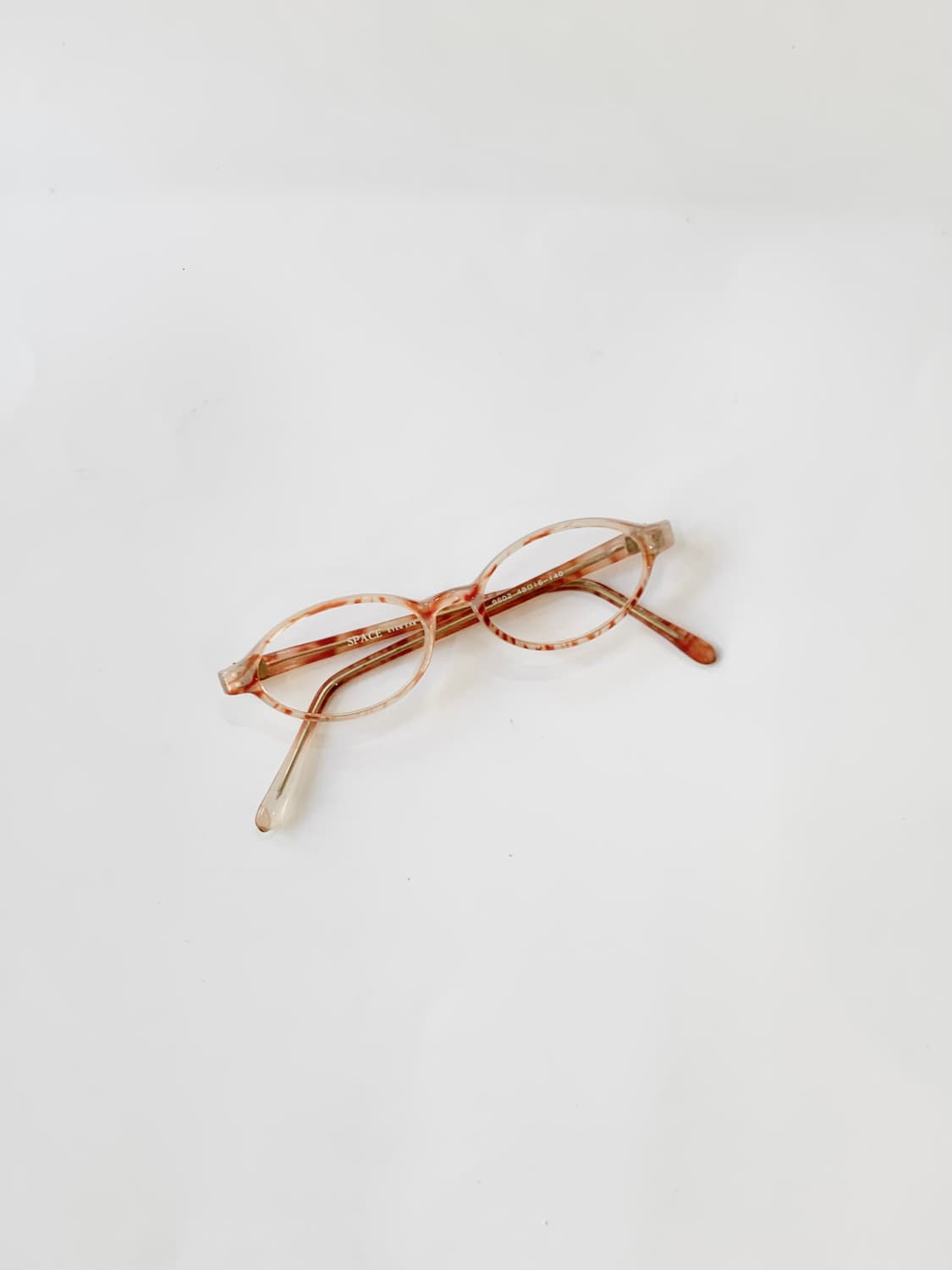 [픽키-629] 베이지 마블 오벌 뿔테 호피 안경 상품이미지2