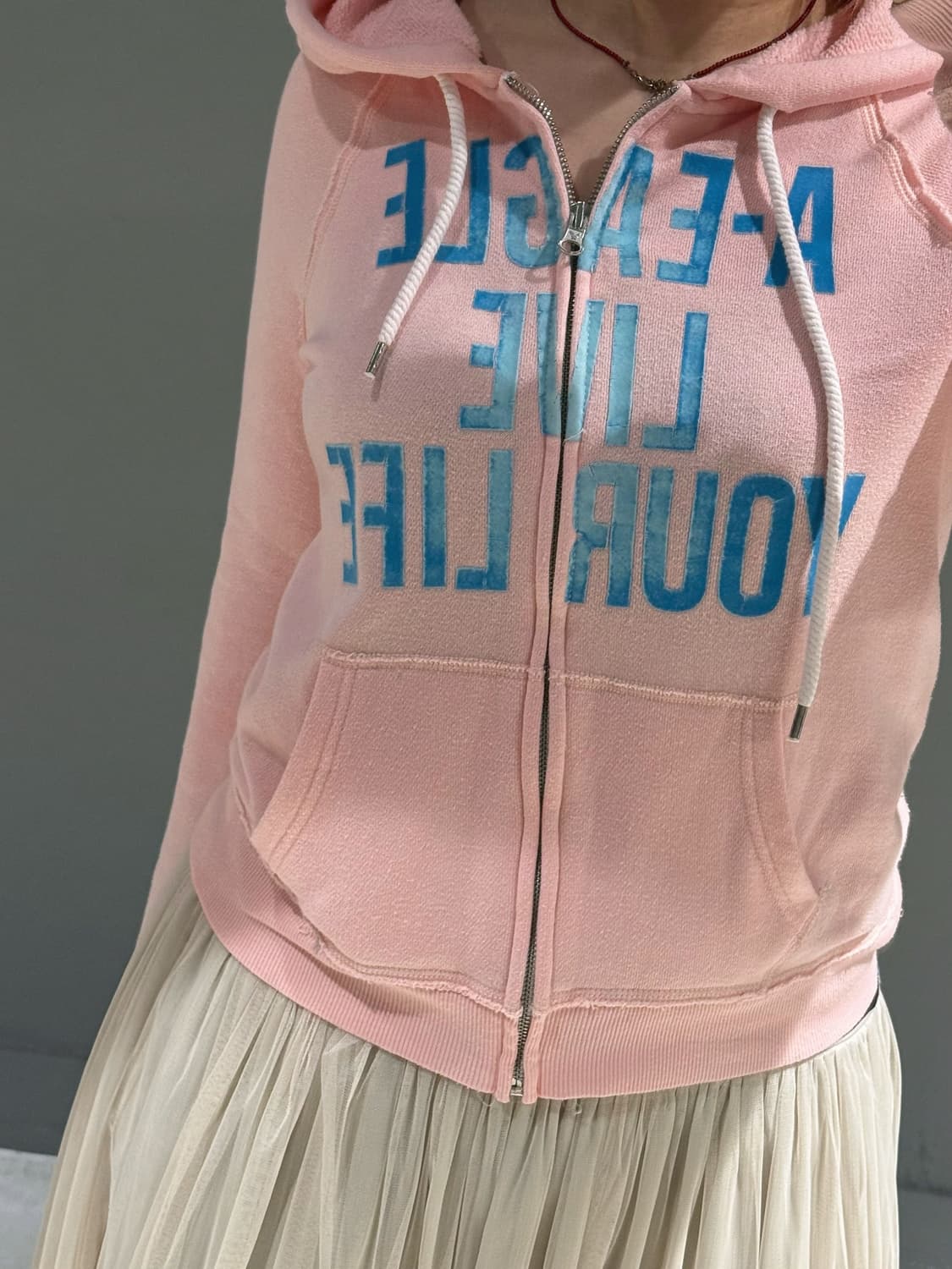 American eagle lettering hood zip-up 상품이미지3