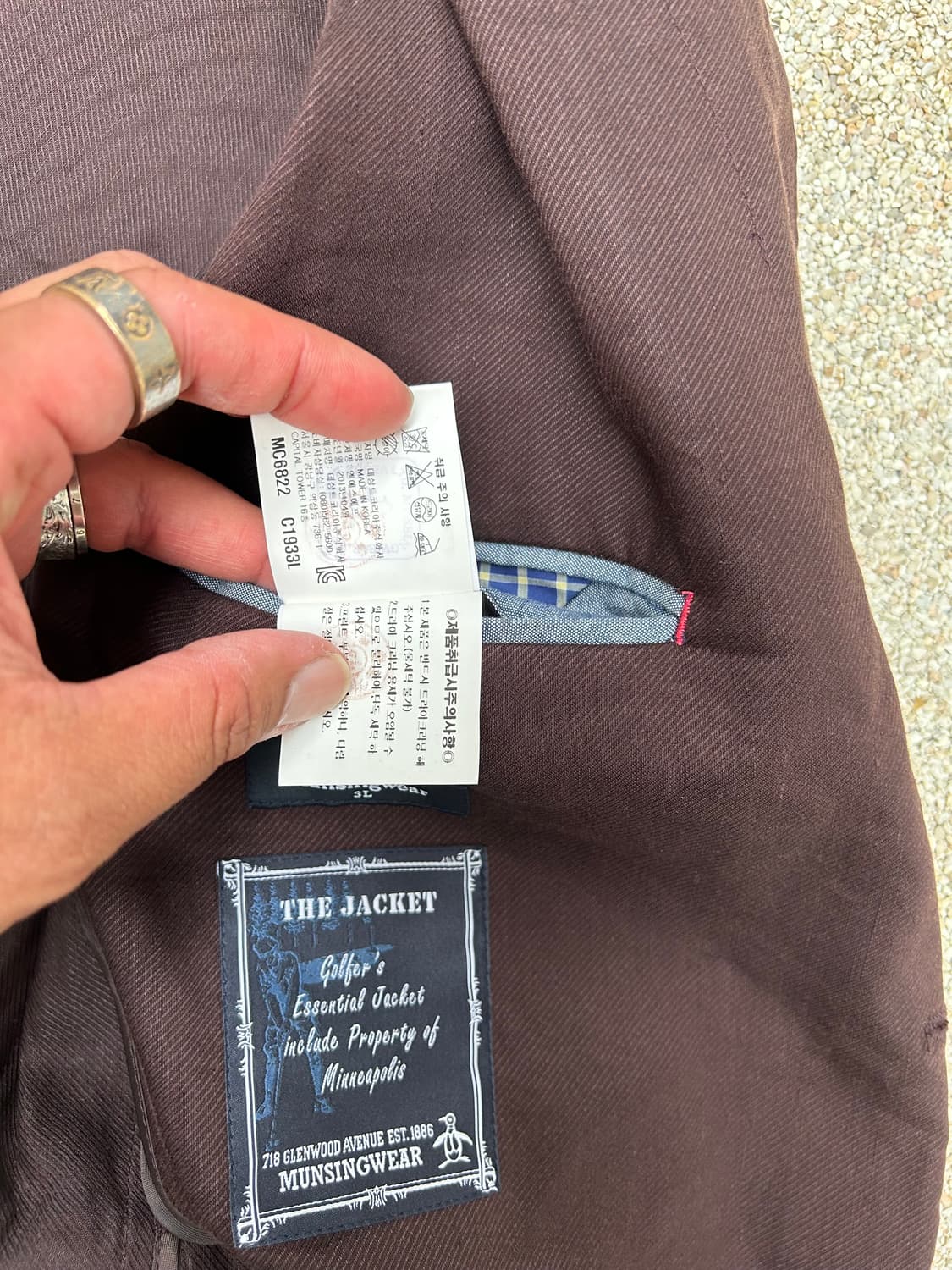 먼싱웨어 브라운컬러 빈티지 린넨 블레이져 상품이미지7