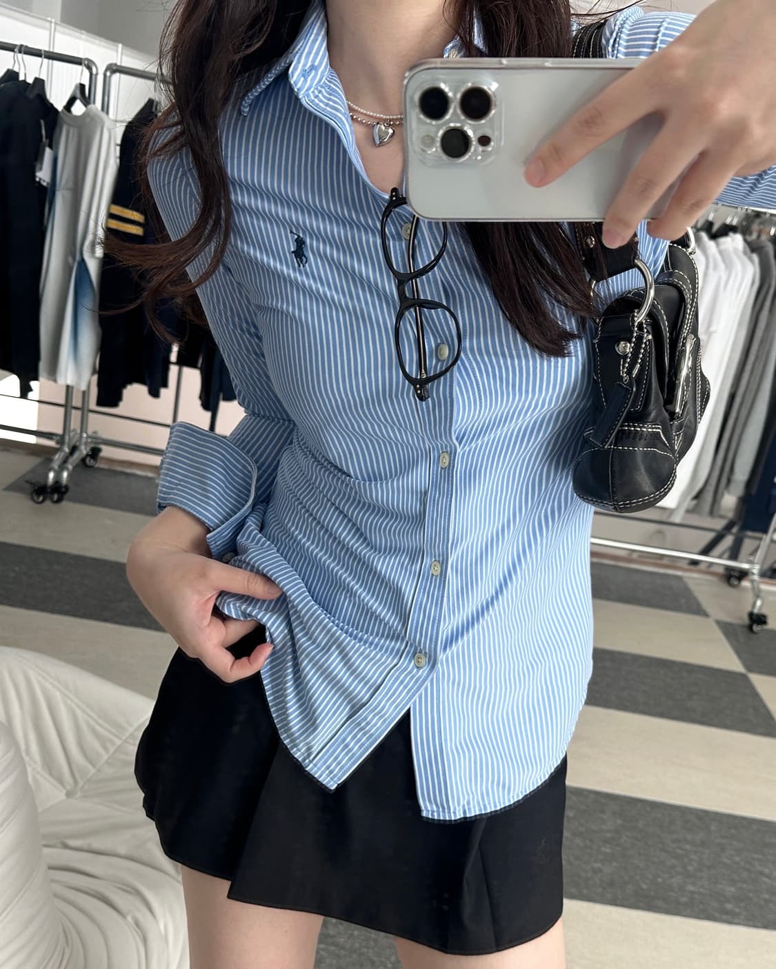 폴로 랄프로렌 스트라이프 니트 드레스 셔츠  상품이미지7