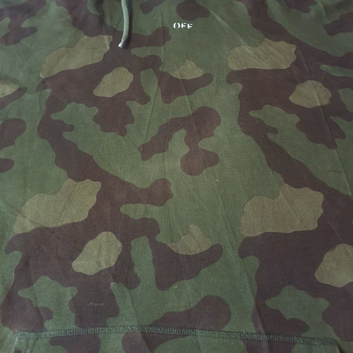 오프화이트 오버사이즈 카모 후드티 L 상품이미지7