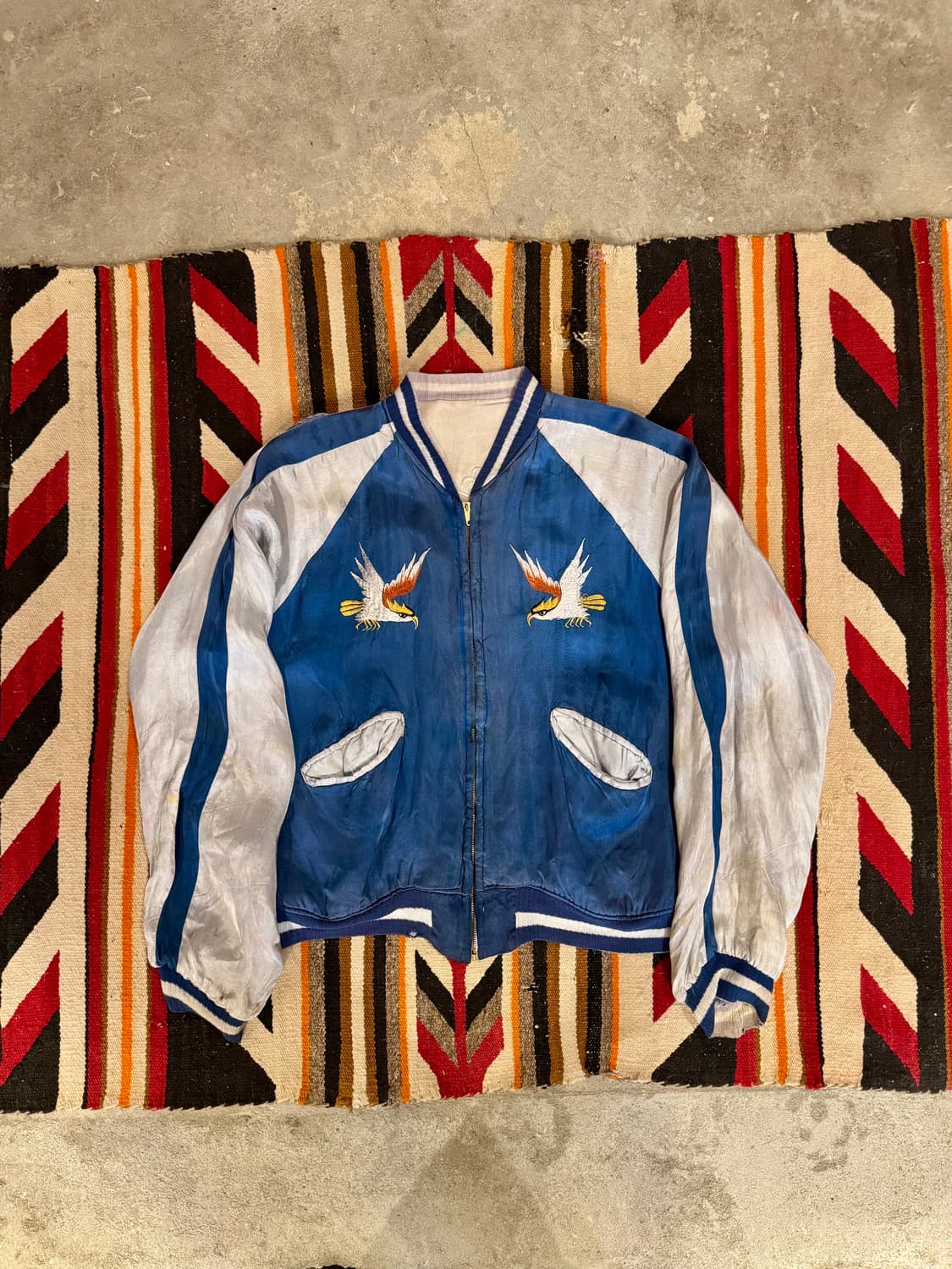 50s 오리지널 ICELAND MAP X EAGLE 스카쟌 (L) 상품이미지3