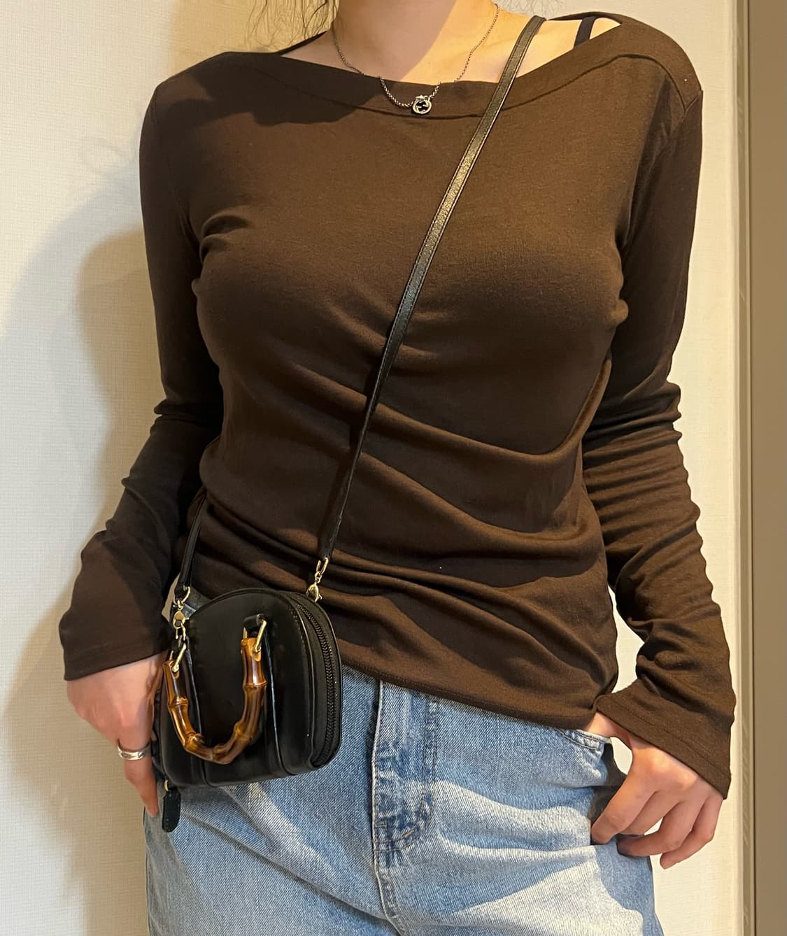 구찌 뱀부 미니 토트 크로스백 상품이미지4