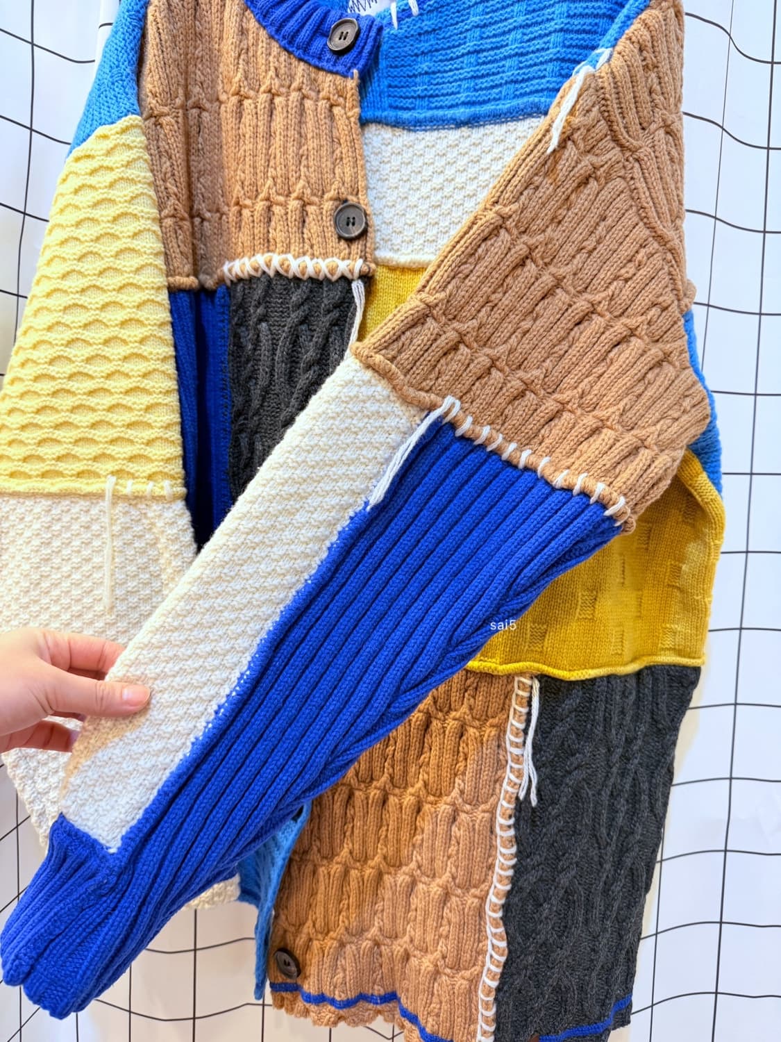 아더에러 x 자라 패치워크 오버사이즈 가디건 상품이미지4