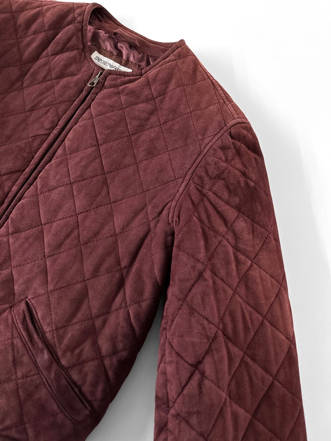 90~00s 엠포리오 아르마니 퀼팅 스웨이드 자켓 상품이미지5